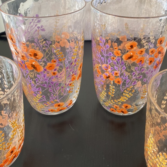 Anthropology Clemence Glass Set sold in sets of 2 or all 4 - Coral - Picture 4 of 6